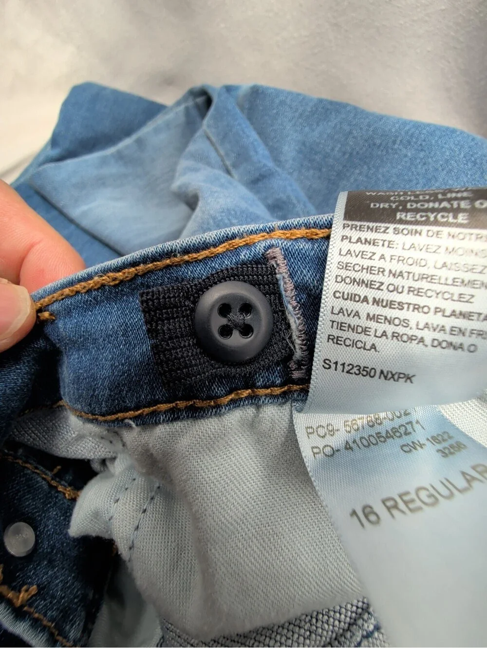 levi strauss signature boys regular fit jeans size 16 adjustable waist